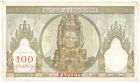 Tahiti Banknote 100 Francs 1961 Vf  Choice Very Fine