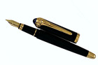 New Cartier Roadster Black Gold Fountain Pen 18 K M Gold Nib