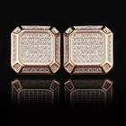 2ct Round Cut Lab-created Diamond Men s Wedding Cufflink 14k Yellow Gold Plated