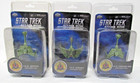 New Wizkids Star Trek Attack Wing Lot 3 Klingon Expansion Packs Cards   Stands