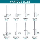 Pop Rivets Assortment Kit - 200 Pcs Aluminum Blind Rivets 8 Sizes