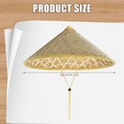 Chinese Oriental Handmade Rattan Hat Sun Hat Farmer Straw Hat Waterproof Fishing