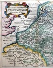 Netherlands Germany Rhine By Cluver   Bertius C1661 Genuine Antique Engraved Map