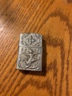 Vintage Zippolighter Case Carve Embossing Goddess Siam Sterling Silver Cigarette