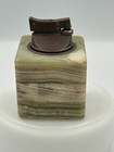 Vintage Old Cigarette Table Lighter Untested Onyx Marble Natural Stone Cube 
