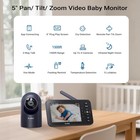 Video Baby Monitor Camera And Audio 5  Ips Screen 720p Night Vision Pan Tilt