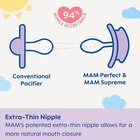 Mam Perfect Night Orthodontic Pacifier Glow In The Dark  2-pack Size 6-16 Months