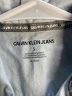 Calvin Klein Jeans Boys Solid Blue Cotton Button-up Dress Shirt Size 5