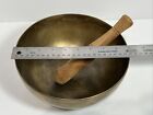 Reduced  Vintage Hand Hammered Brass 9    Tibetan Singing Bowl With Mallet