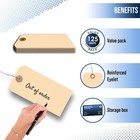 125 Pcs Hang Tags Labels With Reinforced Eyelet With Wire Cardboard For