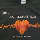 Rare Vintage 1989 Grateful Dead Earthquake Relief Staff Shirt Men Xl Bill Graham