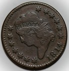 1814 Classic Head Large Cent - Crosslet 4  s-294  - Us 1c Copper Coin