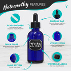 Nevlers Cobalt Blue Glass Dropper Bottle 2oz 48 Pack   Tincture Bottles With Dro