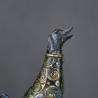 A Fine Collection Of Chinese Han Dynasty Bronze Dog With Gold Inlay Inscription