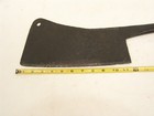 Vintage Forged Wrought Iron 22 Inch Primitive Meat Cleaver Hog Splitter Patina