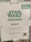 Disney Pottery Barn Kids Star Wars Yoda The Mandalorian Quilt Full Queen New