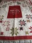 Handmade Christmas Patchwork Quilt Throw 56x64 Holiday Stars Festive Red Green
