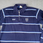 Vintage O neills Rugby Shirt Mens Xl Blue Striped Cotton Long Sleeve Ireland