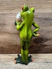 Frog With Ice Cream Resin Figurine 6  X 3 