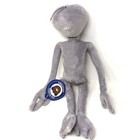 19 5-inch Alien Plush Lime Green Eyes Glow In The Dark Plush Toy-gray