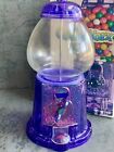 Nib Vintage Carousel 1985 Gumball Candy Machine Bank Purple With Glass Globe 11 