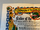 Wwii Us Navy Domain Of The Golden Dragon Certificate Original 1944 Great Color 