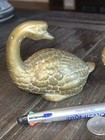 Vintage Brass Duck Goose Swan Pair Figurines  Nice  Unique   Htf