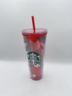 Starbucks Holiday Tumbler Cups 2019 New  Limited  Red Holly Leaves