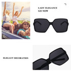 Men Women Sunglasses Designer Single Lens Oversized Large Shades Square Fashion