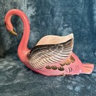 Maddux Flamingo Pink With 22k Gold Embellishments Mcm Decor  Bath Or Planter