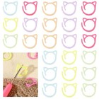 24 Pcs Cat Stitch Markers For Crocheting  Multicolor Metal Crochet Markers For 