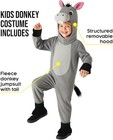 Kids Donkey Costume Boys Girls Nativity Animal Jumpsuit   Hood 4 - 14 Yrs