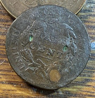 1828 13 Stars Half Cent Good Details Chrc
