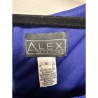 Alex Evenings Royal Blue Beaded Bodice Gown Mother Of Bride Formal Size 16