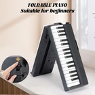 61 Keys Portable Keyboard Piano Folding Electronic Keyboard Beginners Set Black