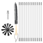 15pcs Chimney Brush Cleaning Brush Kit   Multi-scene Chimney Brush With 12 