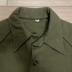 Vintage Military Jacket 1960s Army Coat Olive Green Wool S  flaw 