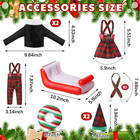 10 Pcs Christmas Doll Accessories Set Xmas Doll Clothing Inflatable Sled Snow Tu
