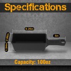 Nelyrho 100 Oz Troy Ounce Cast Iron Loaf Bar Ingot Mold 100 Oz  Black 