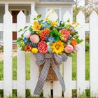 Pinkpuii Spring Summer Door Hanger Basket Wreaths For Front Door  Artificial