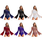 Us Women Jumpsuit Sparkly Leotard Backless Bodysuit Mesh Dancewear Performance