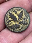 Dug Civil War Era Flower Thistle Button With Gold Plating Great Example Va  Find