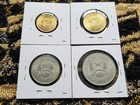 Guinea Bissau Partial Set 1977 4 Coins - 1 Peso To 20 Pesos Almost Unc