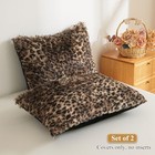  Fluffy Faux Fur Pillowcases  Set Of 2 26  X 20   pack Of 2  Cheetah Print