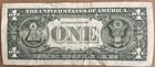  1 Dollar Bill Note 2017-a Ink Well Contamination Error Serial Number 