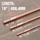 Mild Steel Er70s-6 Tig Welding Filler Rod 1 16  3 32  1 8  X 16  5lbs