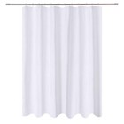 Fabric Shower Curtain Liner Solid White Hotel Quality Mildew Resistant Washable