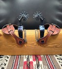 Vintage Blued Les Garcia Sterling Overlay Spurs With Straps