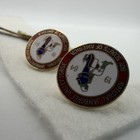 Bsa 1964 Nj Valley Forge Alligator Clip Tie Bar   Matching Cufflinks Ss-994