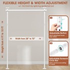 Sunally Room Divider Curtain Rod No Drill Space Partition Separator